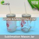 Promotional Customized Sublimation Blanks Mason Jar Glass Mug